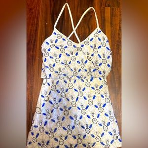 Yumi Kim Beaded and Sequin Elsa Dress Blue, White, Silver